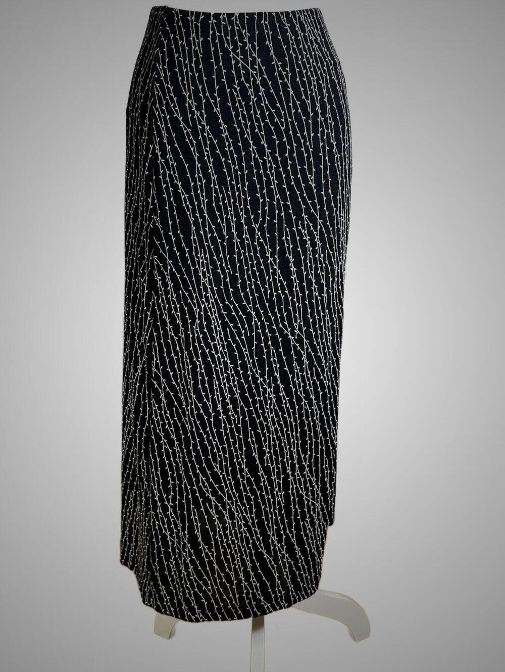 Vintage 90’s Evelyn Skirt Whimsigoth Witchy Moody Vine Print Slinky Stretch S-L
